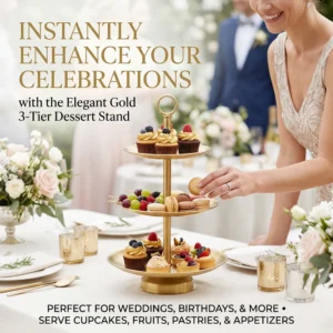 🍰 Elegant 3-Tier Stainless Steel Dessert Stand