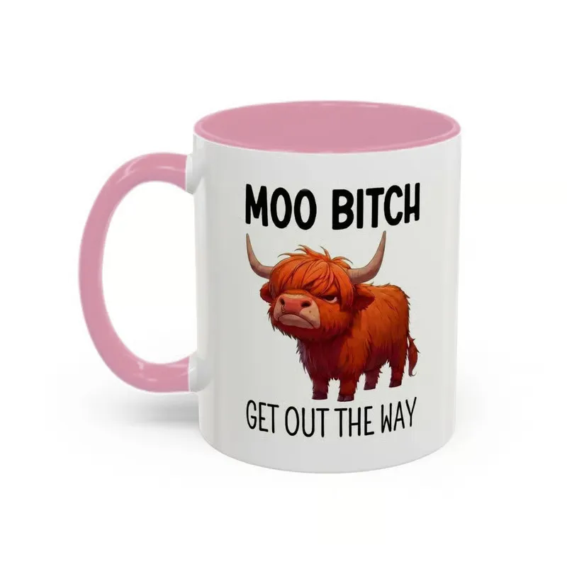💥49% OFF⏰Moo Bitch Get Out The Way Highland Cow Mug - Image 7