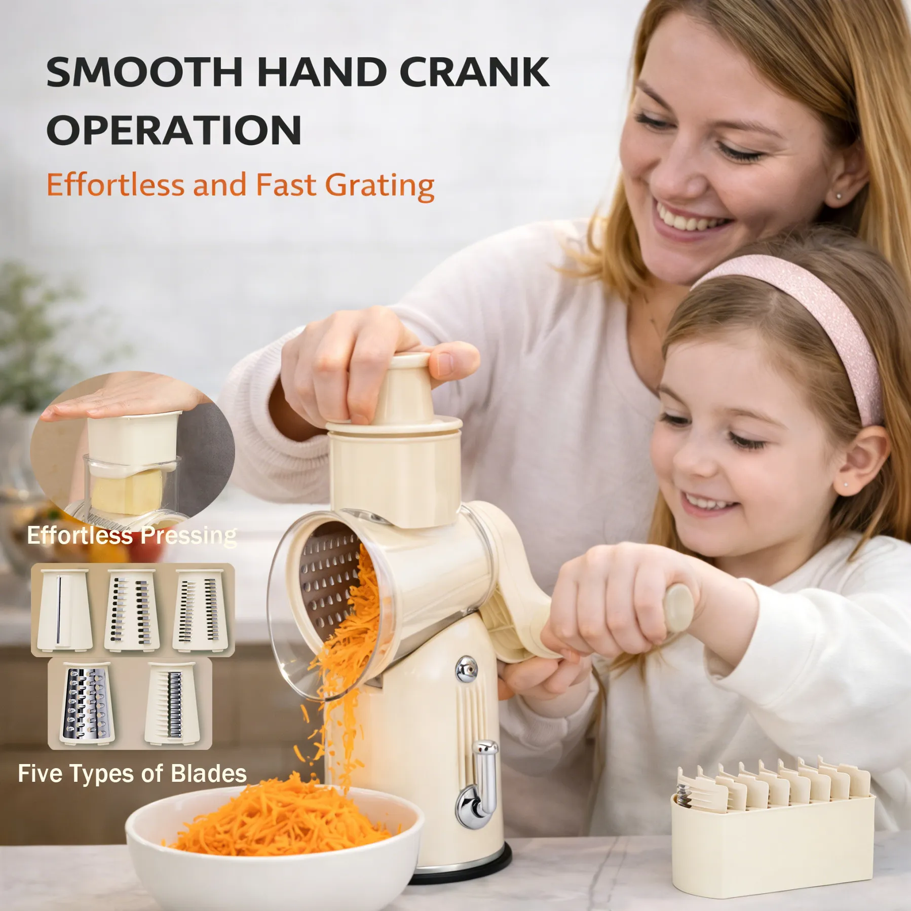 ✨ 5-in-1 Rotary Hand Grater 🔥 - Image 2