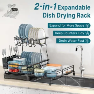 Dish Drying Rack Ends Counter Clutter Fast ✨