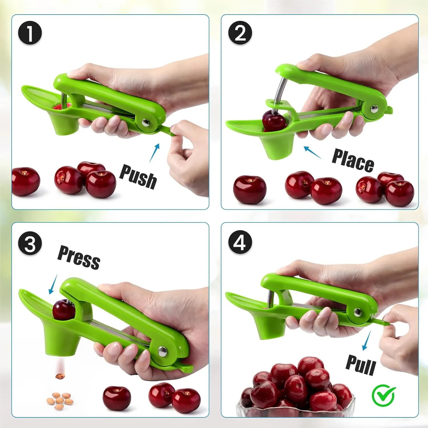 Stainless Steel Cherry Corer Pitter - Image 7