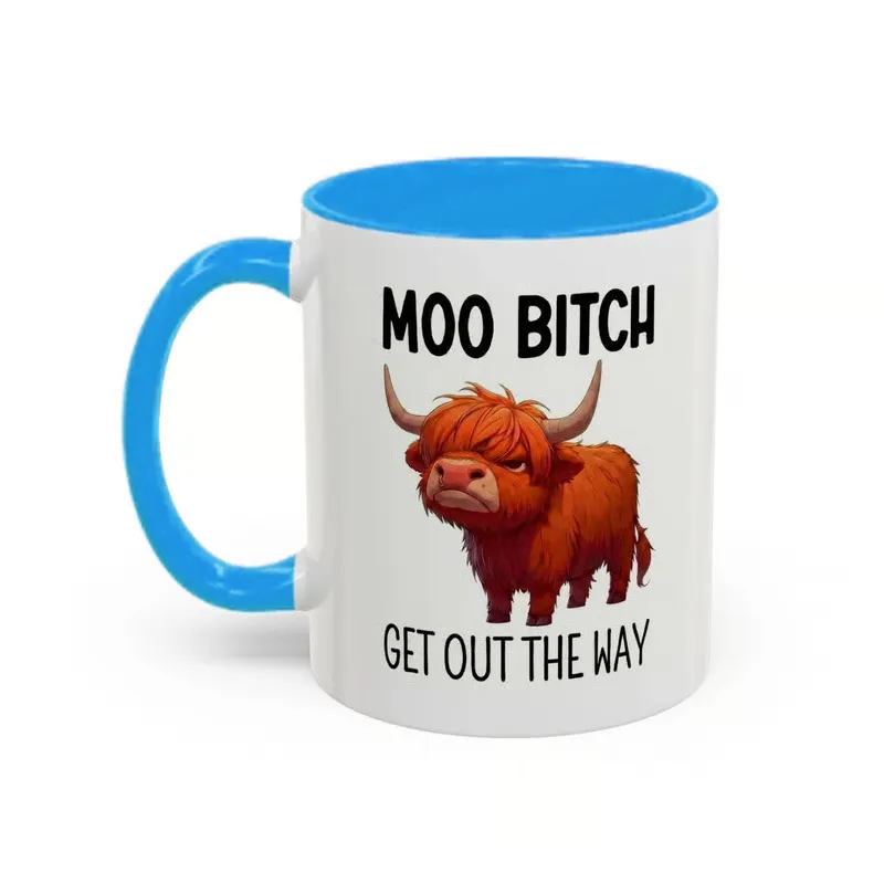 💥49% OFF⏰Moo Bitch Get Out The Way Highland Cow Mug - Image 10