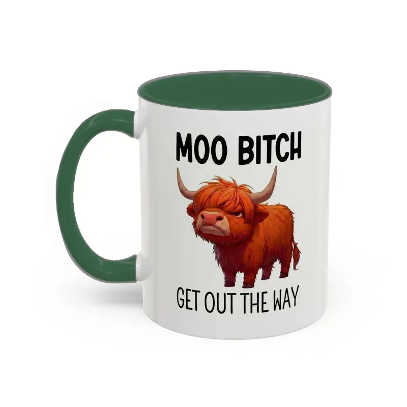 💥49% OFF⏰Moo Bitch Get Out The Way Highland Cow Mug - Image 11