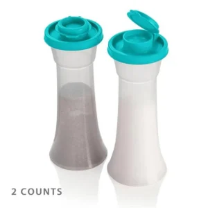 Salt & Pepper Shaker, 2 Counts/set Large Plastic Salt & Pepper Shaker with Lid, Moisture-proof Seasoning Bottle for Home Kitchen Restaurant Salt Pepper Shakers