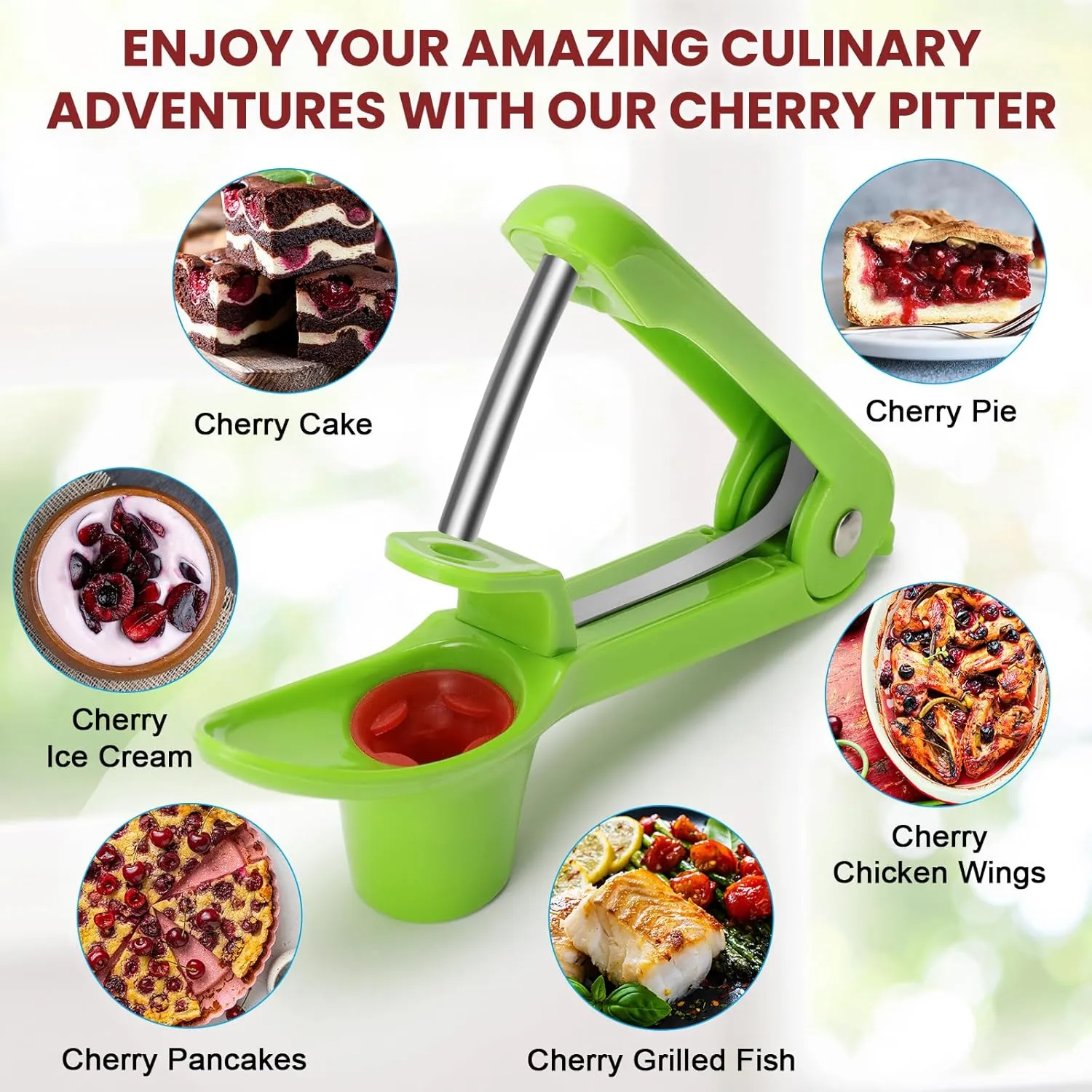 Stainless Steel Cherry Corer Pitter - Image 4