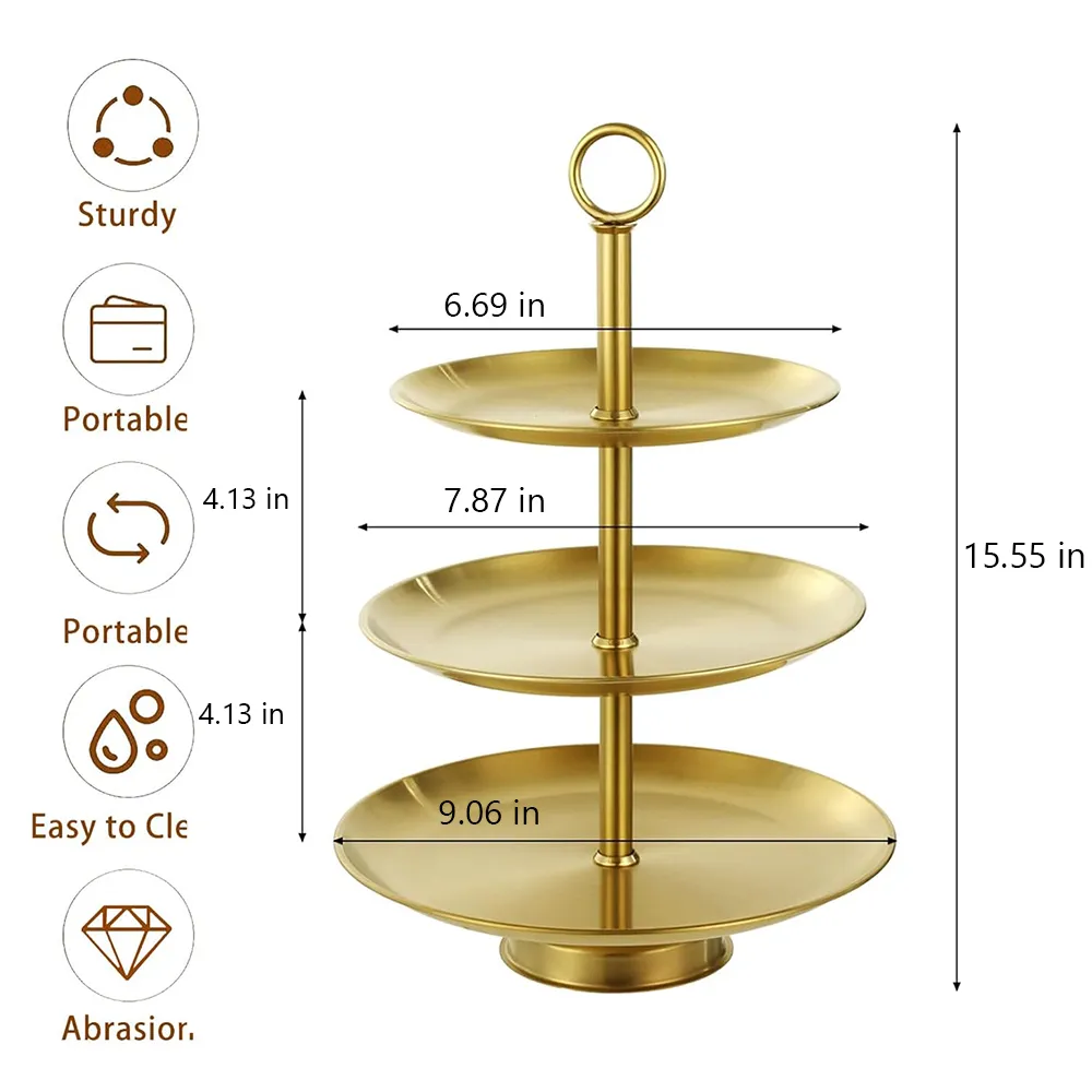 🍰 Elegant 3-Tier Stainless Steel Dessert Stand - Image 11