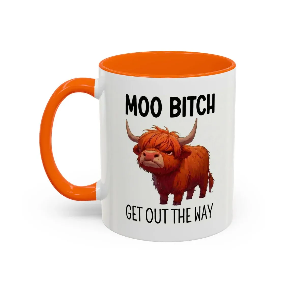 💥49% OFF⏰Moo Bitch Get Out The Way Highland Cow Mug - Image 6