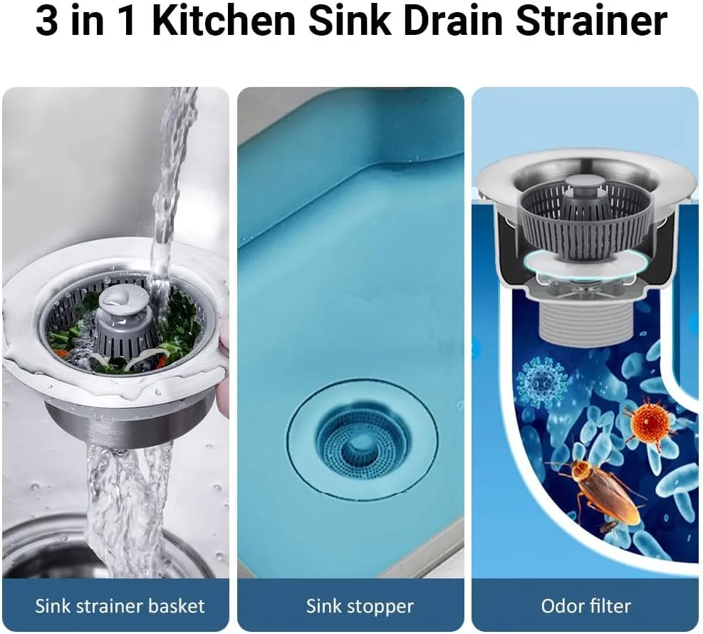 (🔥FACTORY OUTLET-49% OFF) 3-in-1 Stainless Steel Sink Aid - Image 5