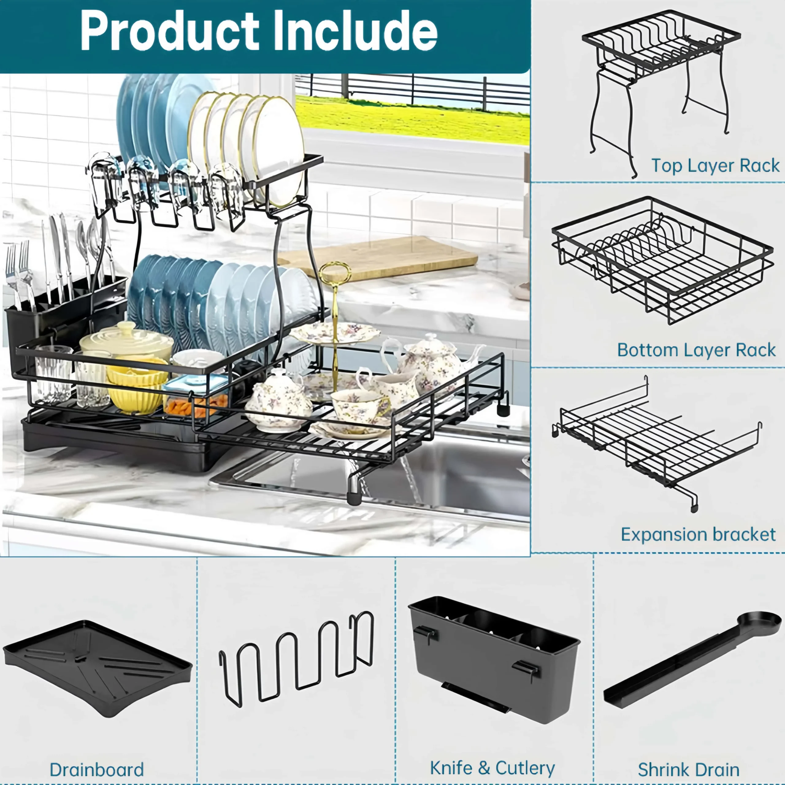 Dish Drying Rack Ends Counter Clutter Fast ✨ - Image 9