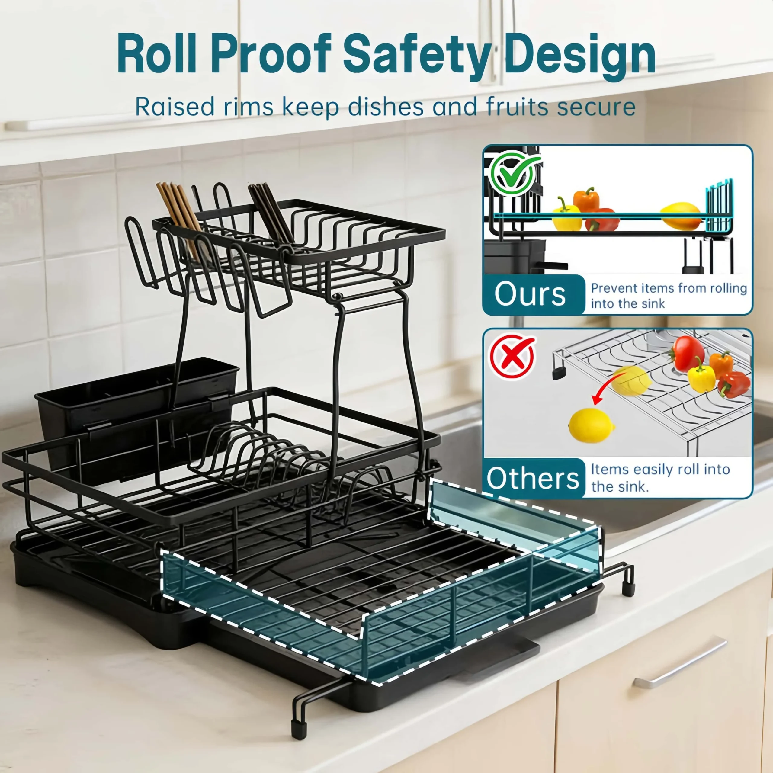Dish Drying Rack Ends Counter Clutter Fast ✨ - Image 6
