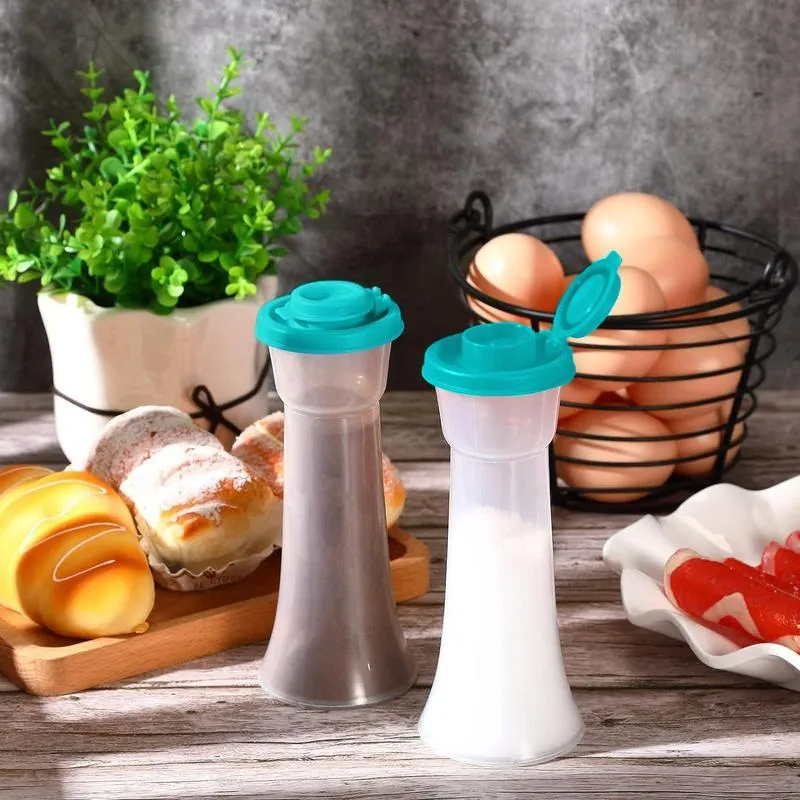 Salt & Pepper Shaker, 2 Counts/set Large Plastic Salt & Pepper Shaker with Lid, Moisture-proof Seasoning Bottle for Home Kitchen Restaurant Salt Pepper Shakers - Image 4