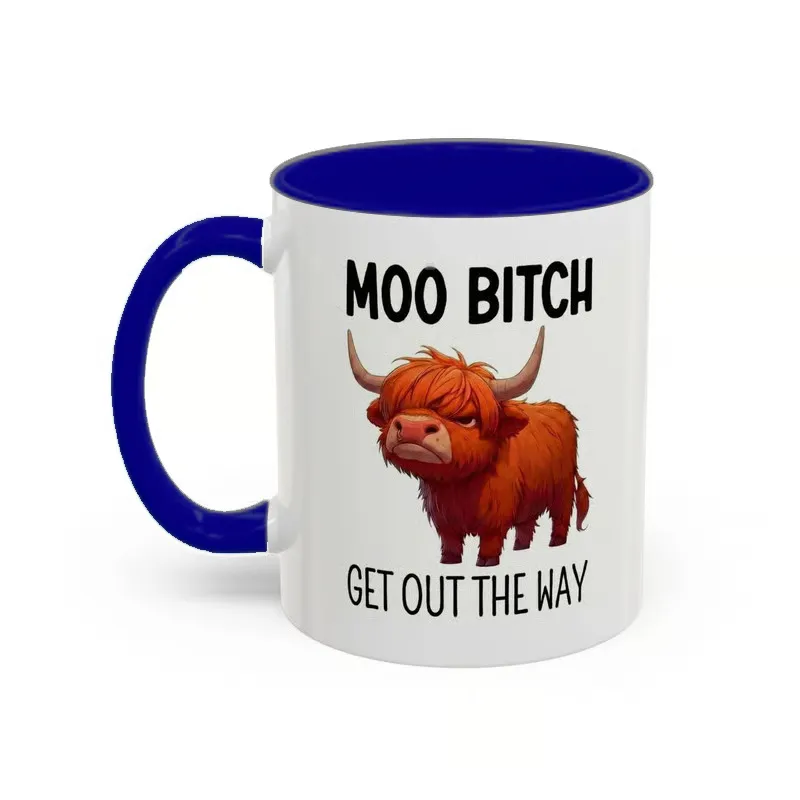 💥49% OFF⏰Moo Bitch Get Out The Way Highland Cow Mug - Image 8