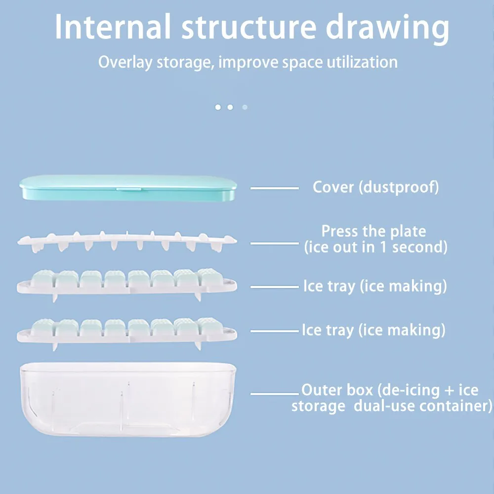 🔥Summer Hot Sale🔥Press Type Ice Cube Maker - Image 7