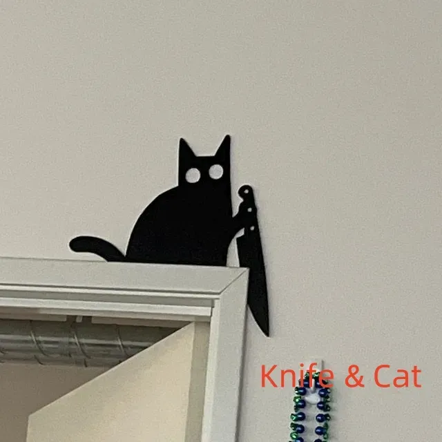 Metal Adorable Cat Door Topper - Image 4