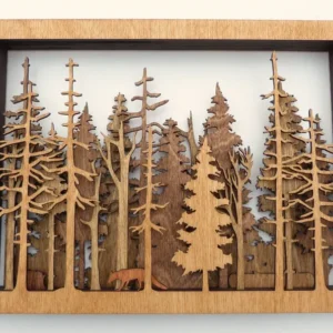 Forest Wildlife -  Handcrafted Art | Uncommon Art | 3D Art | Unique Art| All Natural Art | Rare Art
