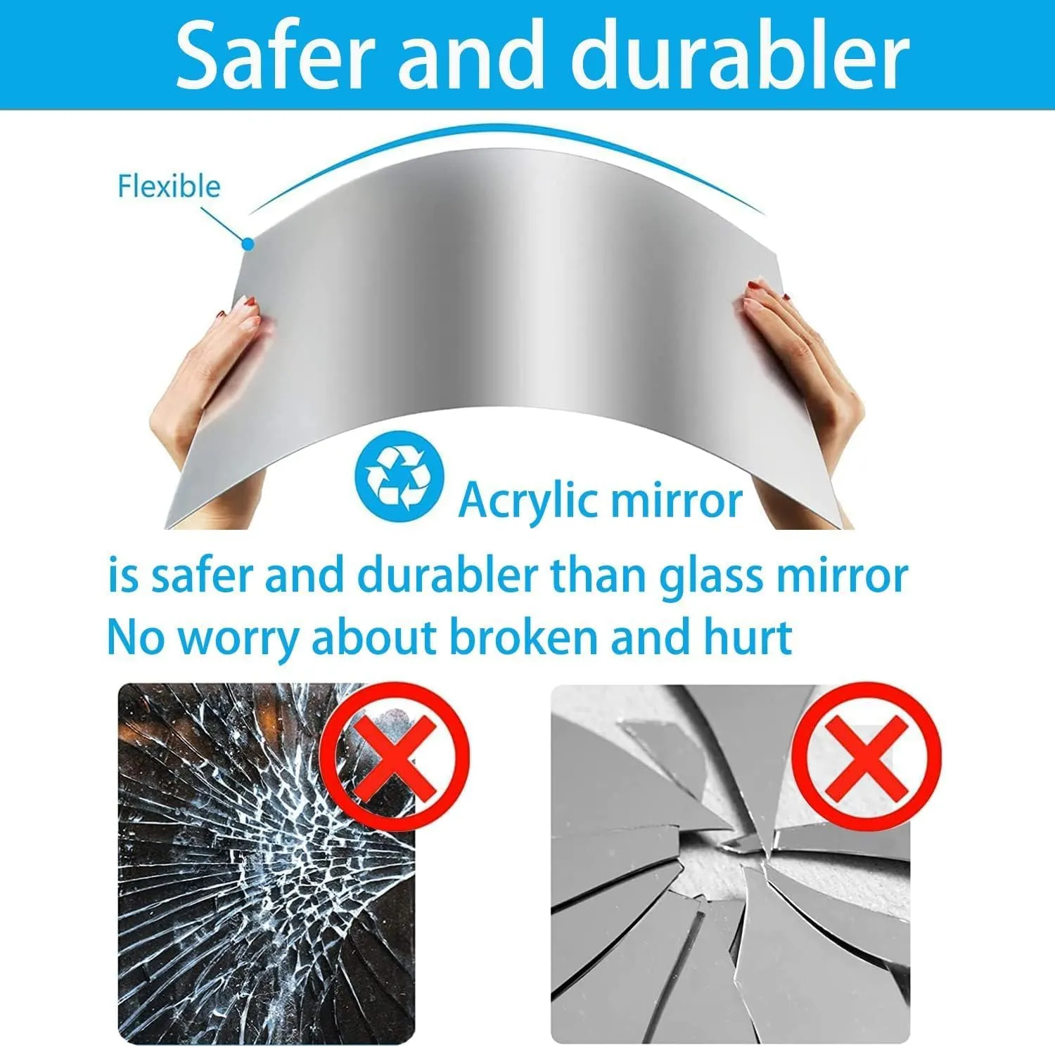 🔥A mirror that won't break-Self Adhesive Mirrors Sheets🥰❤️ - Image 4