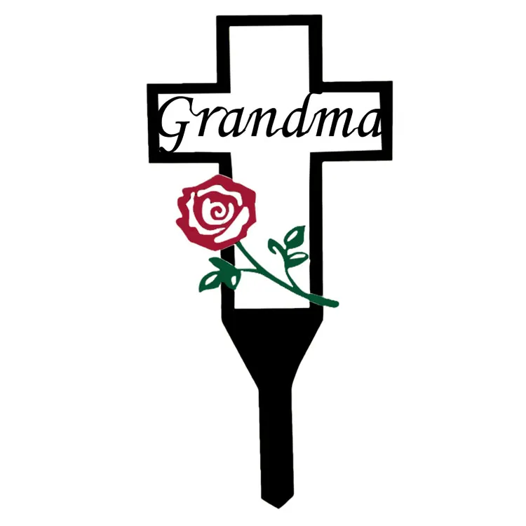 Cemetery Memorial Cross Stake for Parents - Image 14