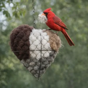 🕊️🏡Handmade Natural Bird Nesting Heart❤️A Cozy Gift for Birds