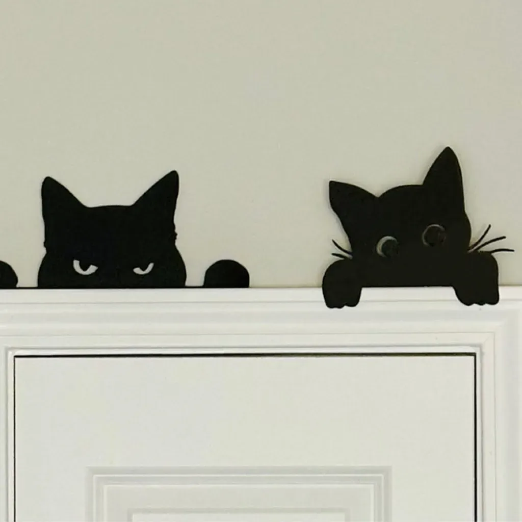 Metal Adorable Cat Door Topper - Image 9