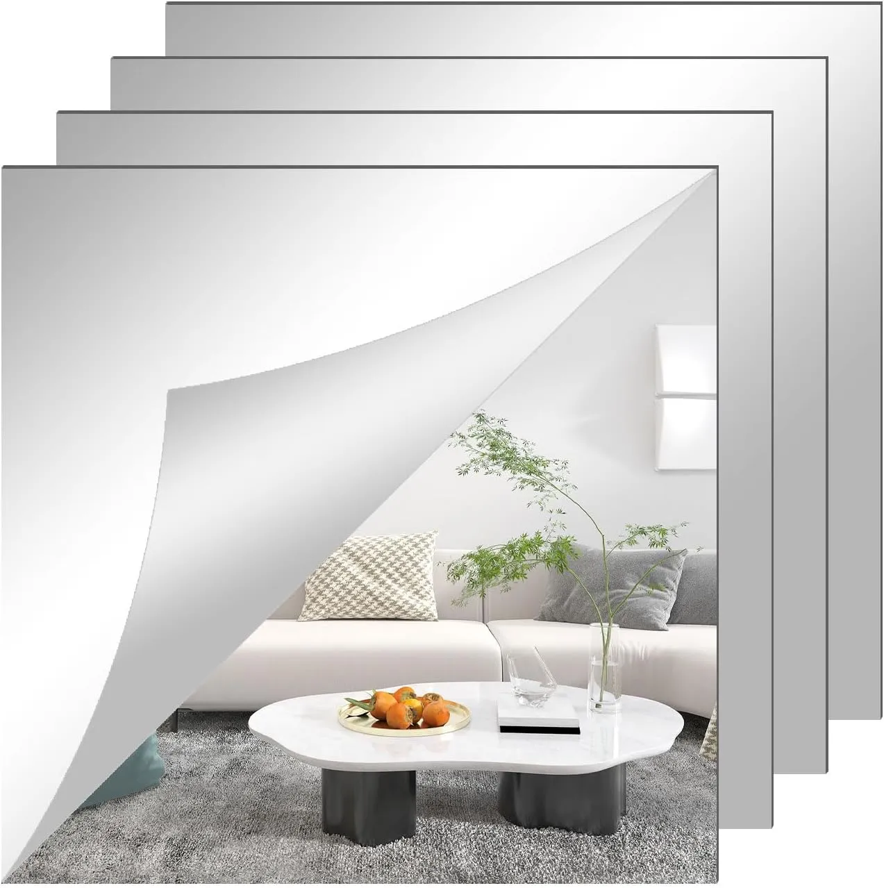 🔥A mirror that won't break-Self Adhesive Mirrors Sheets🥰❤️