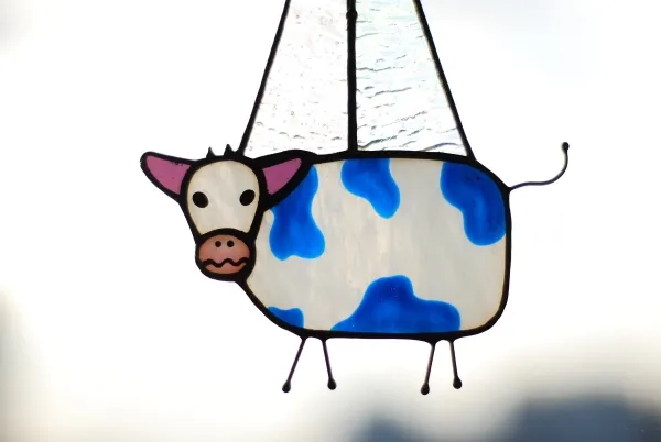 ๐ธUFO Abduction a Cow Stained Suncatcher๐ฎโจ - Image 8