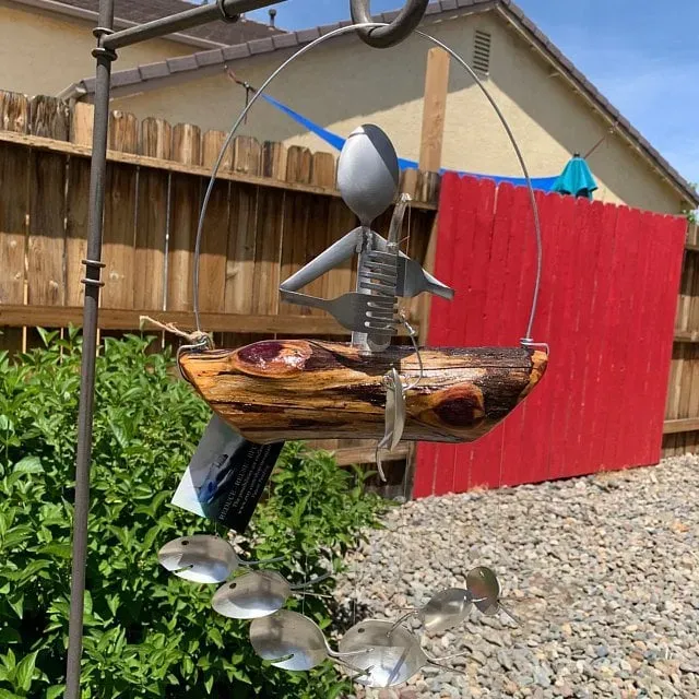 ❤️Handcrafted Fisherman's Spoon Fish Sculpture Wind Chime - Image 7