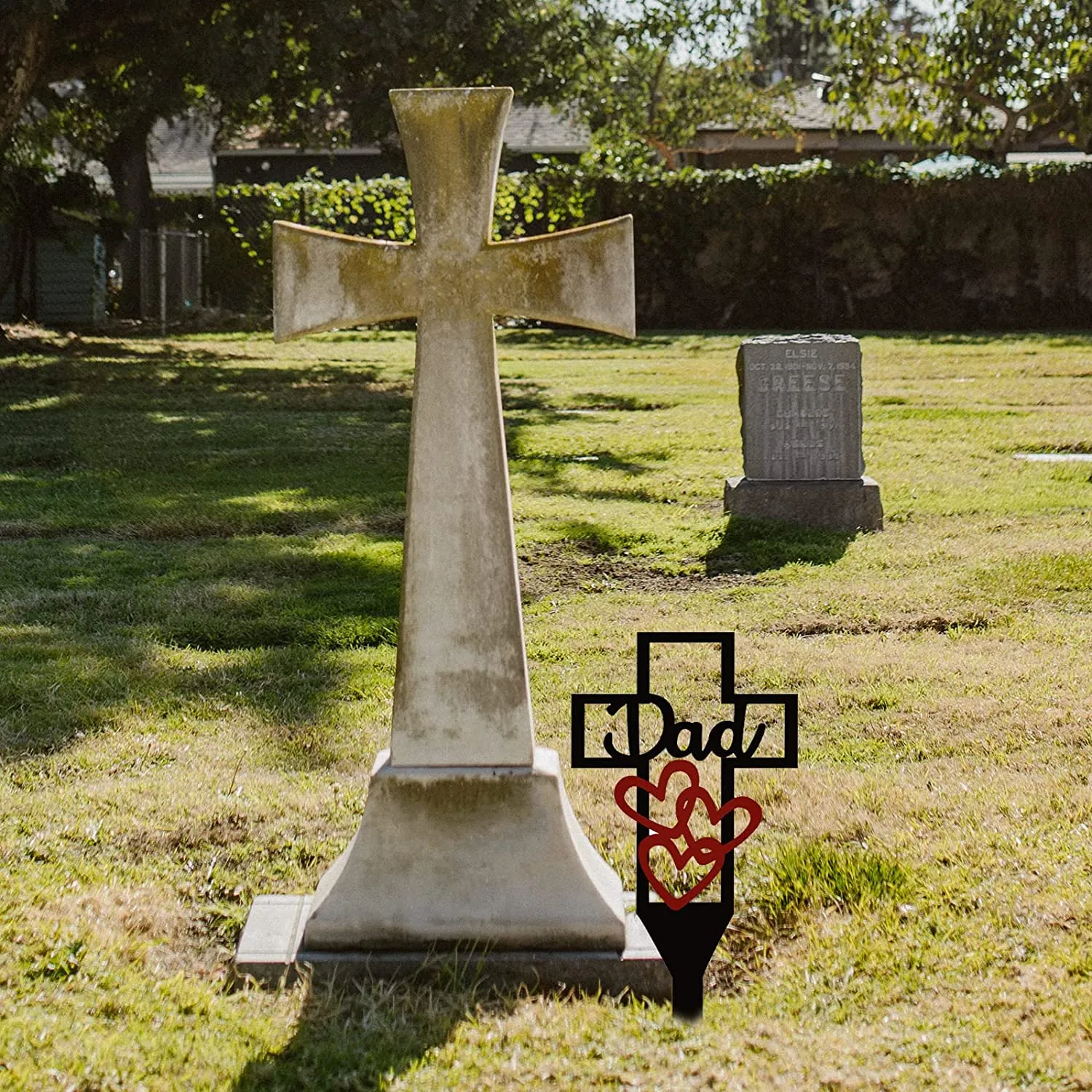 Cemetery Memorial Cross Stake for Parents - Image 7