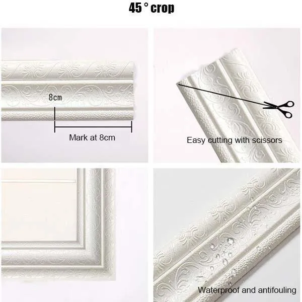Self-Adhesive Environmental Protection 3D Wall Edging Strip (7.55 FEET/ROLL) - Image 4