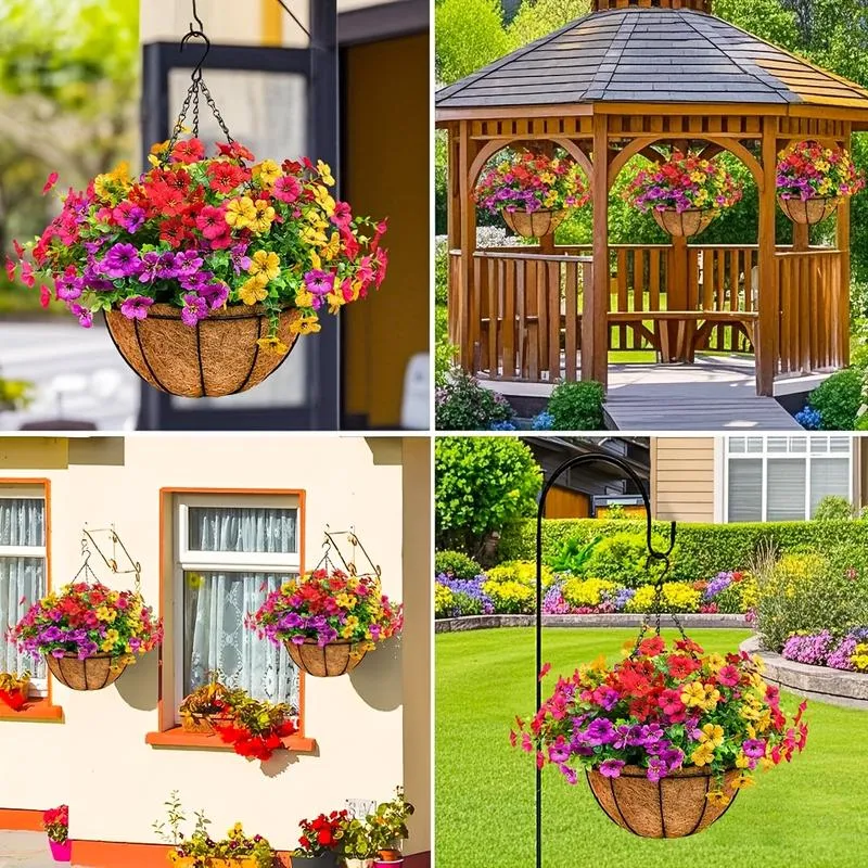 FREE SHIPPING!🔥Simulated Hanging Flower Basket 🌸No Watering💧. No Wilting. Just Perfect Blooms. - Image 12