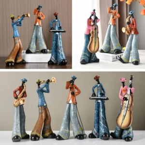 🎁New Year's Band-Retro Style Music Art Show Pieces