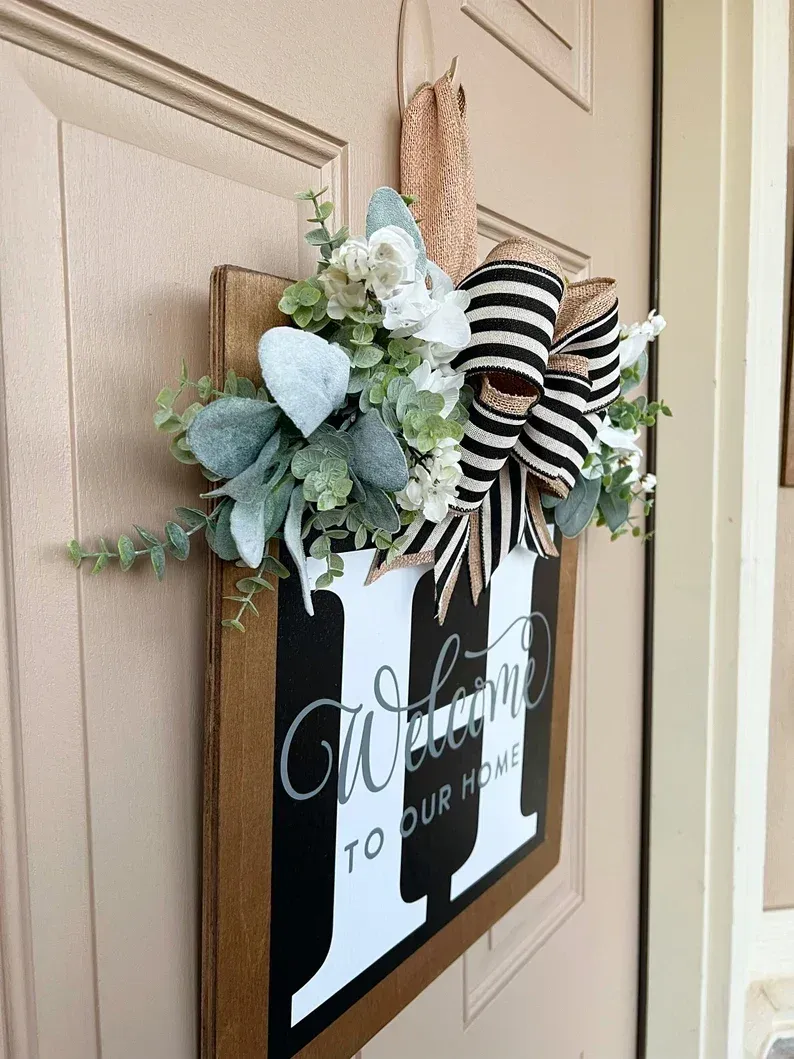 Welcome Front Door Wreath - Image 2