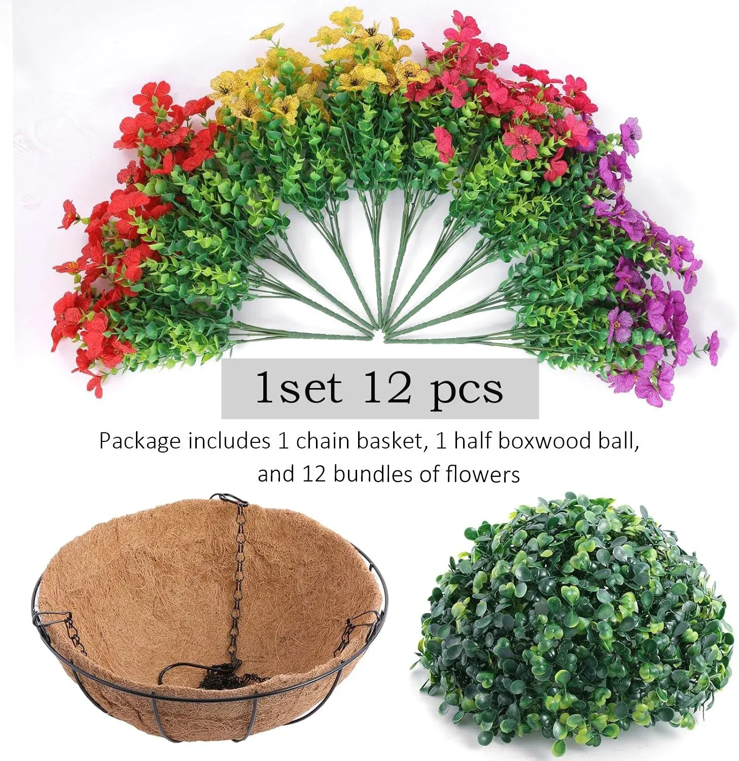 FREE SHIPPING!🔥Simulated Hanging Flower Basket 🌸No Watering💧. No Wilting. Just Perfect Blooms. - Image 13