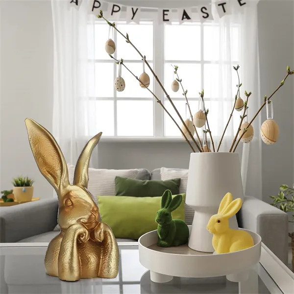 š° Vintage Gold Easter Bunny Figurines - Image 5