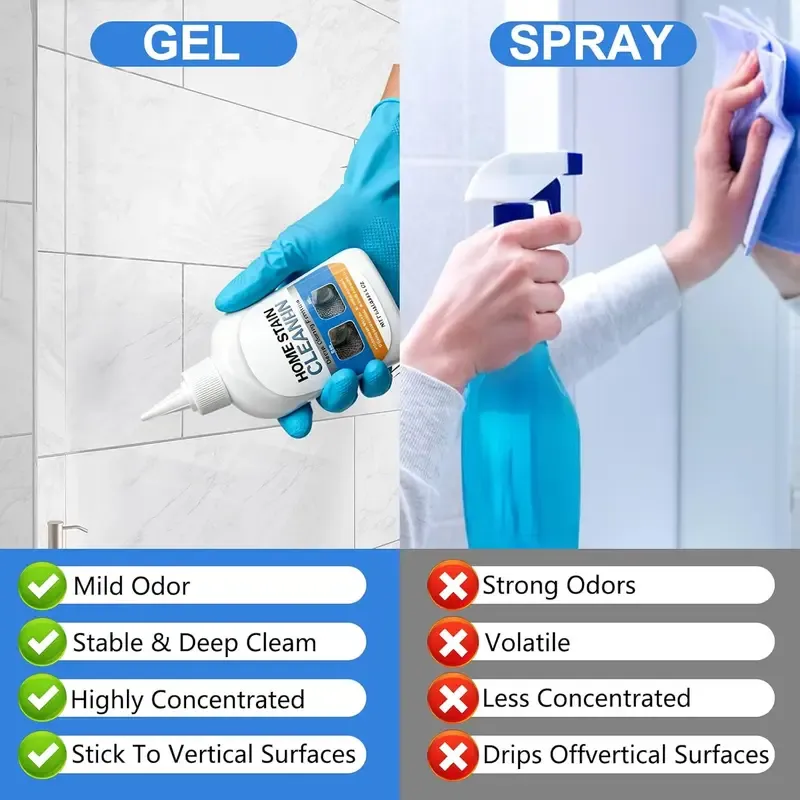 ✨Say Goodbye to Stubborn Mold! Multi-Purpose Mold Remover Gel + Scrub Brush 🧼 - Image 4