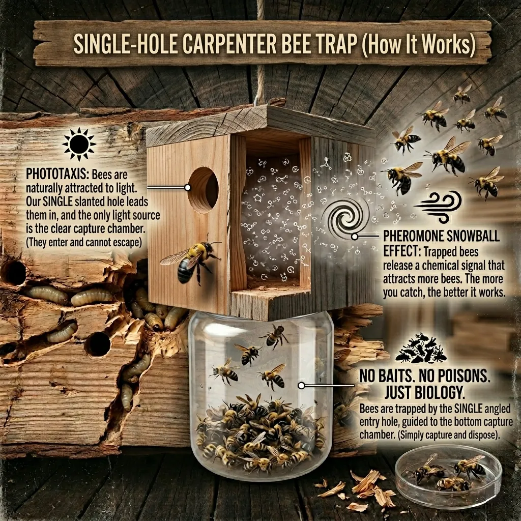 🌟Wood Carpenter Bee Trap for Outside