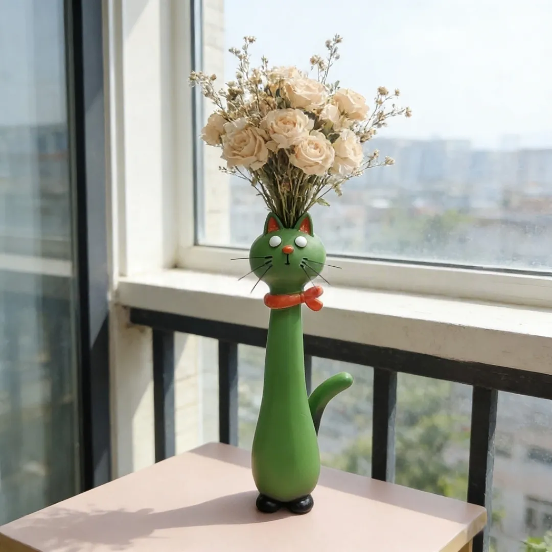 😻Handcrafted Quirky Resin Cat Vase - Image 6