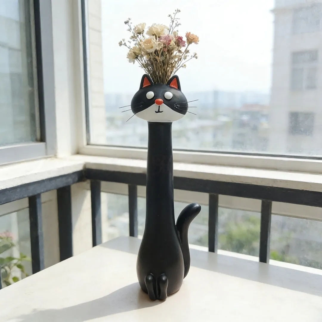 😻Handcrafted Quirky Resin Cat Vase - Image 5