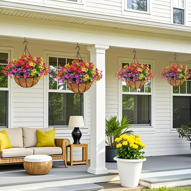 FREE SHIPPING!🔥Simulated Hanging Flower Basket 🌸No Watering💧. No Wilting. Just Perfect Blooms. - Image 15