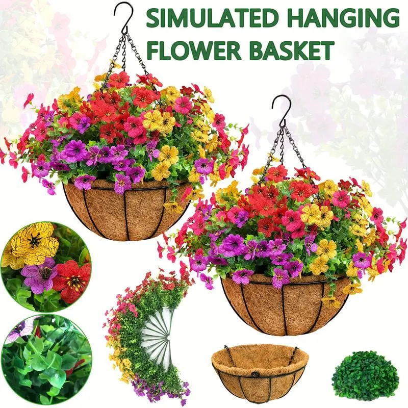 FREE SHIPPING!🔥Simulated Hanging Flower Basket 🌸No Watering💧. No Wilting. Just Perfect Blooms. - Image 10