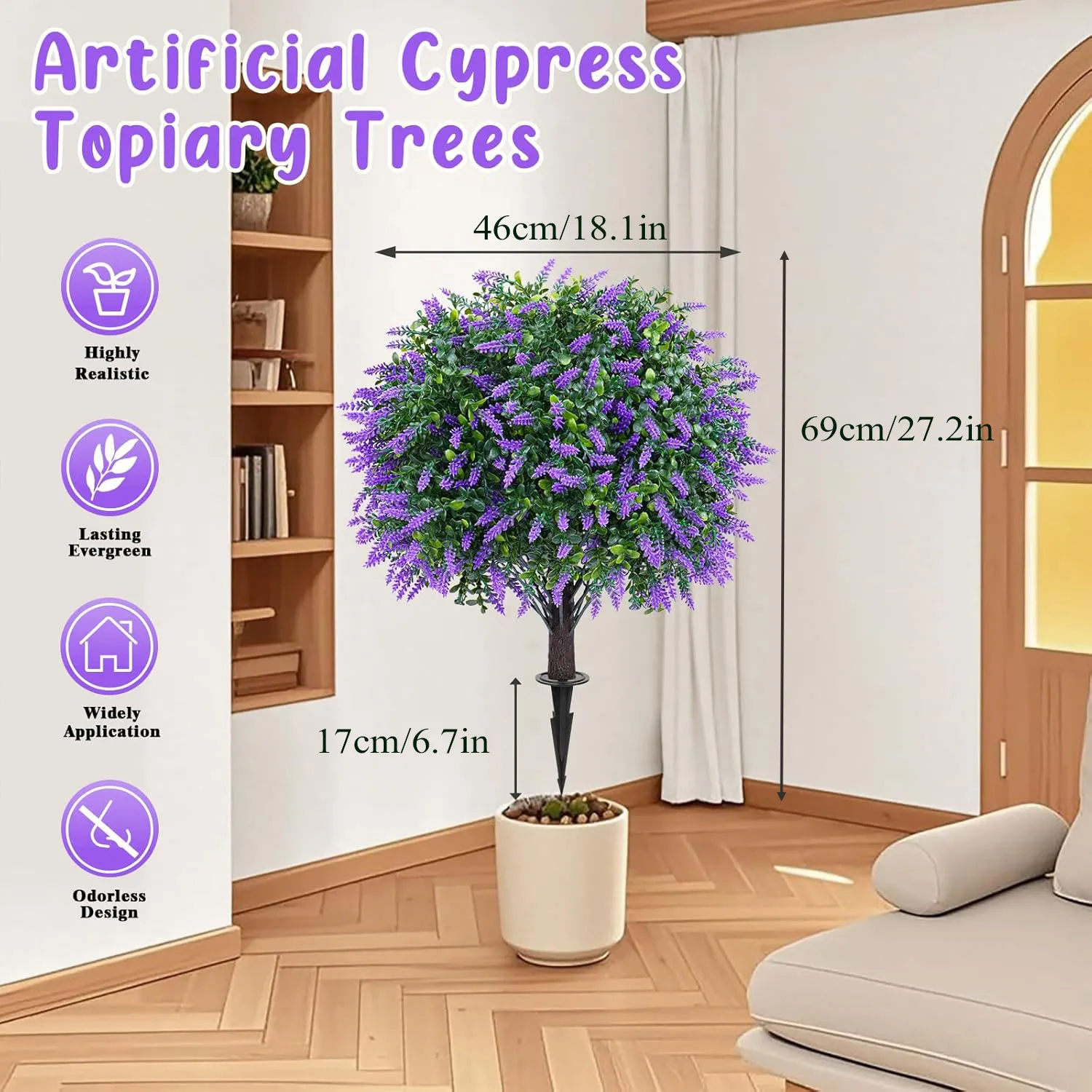 💜Artificial Lavender Trees - Image 2