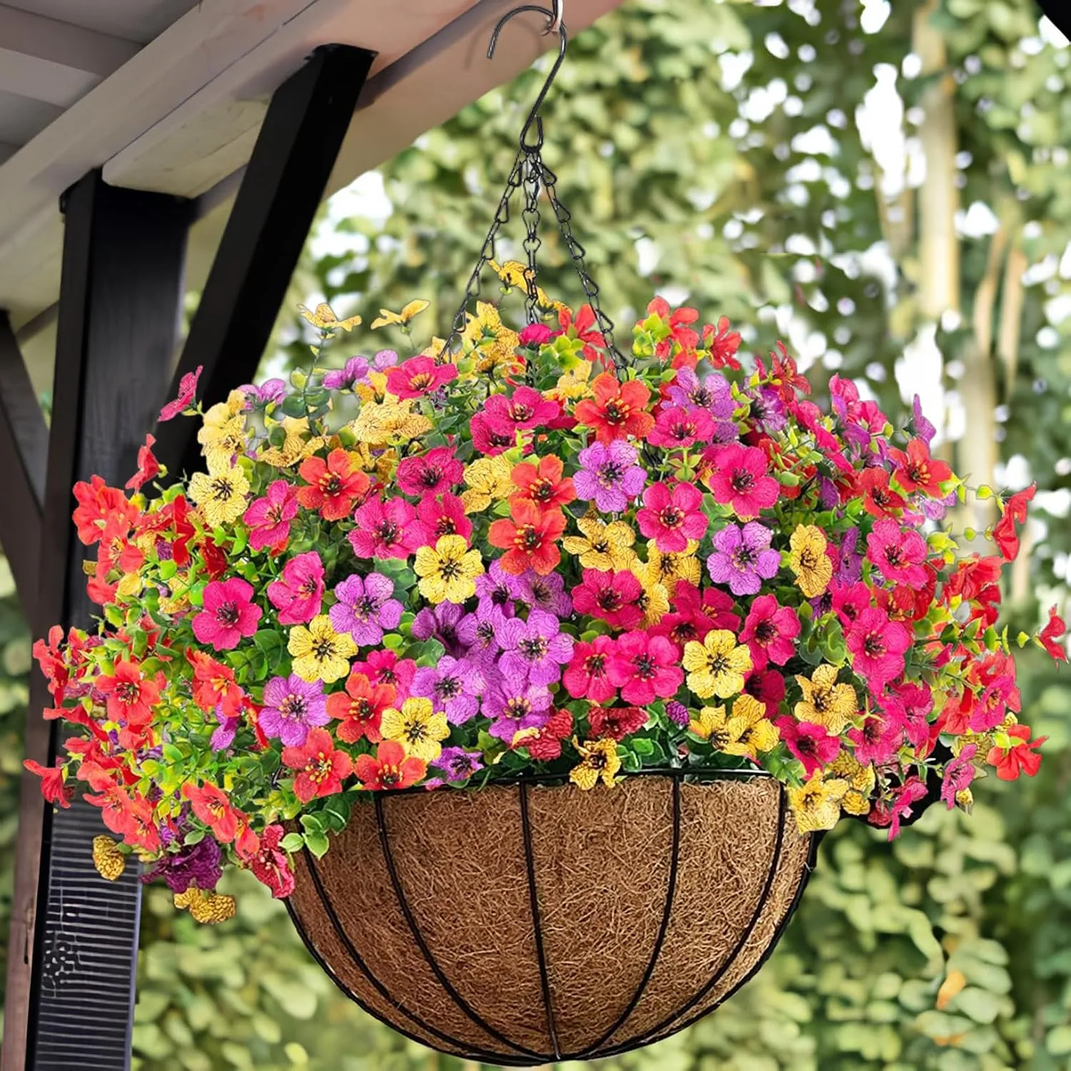 FREE SHIPPING!🔥Simulated Hanging Flower Basket 🌸No Watering💧. No Wilting. Just Perfect Blooms. - Image 3