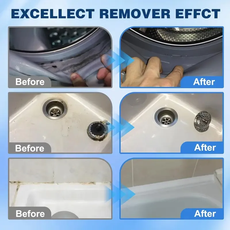 ✨Say Goodbye to Stubborn Mold! Multi-Purpose Mold Remover Gel + Scrub Brush 🧼 - Image 5