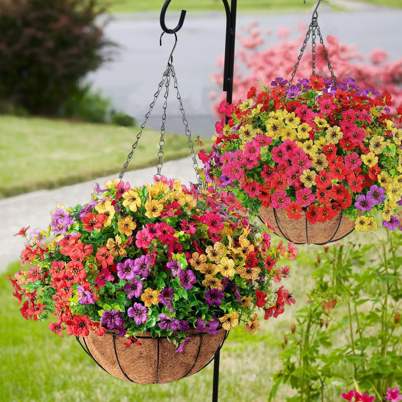 FREE SHIPPING!🔥Simulated Hanging Flower Basket 🌸No Watering💧. No Wilting. Just Perfect Blooms. - Image 5