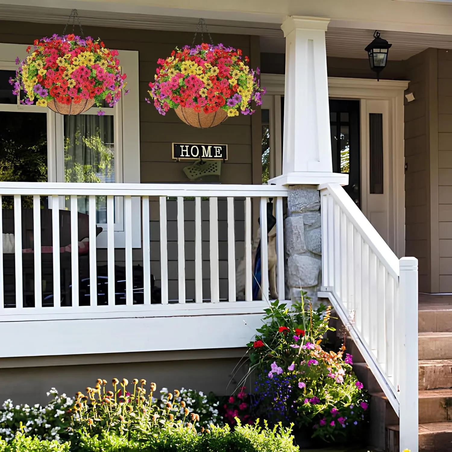 FREE SHIPPING!🔥Simulated Hanging Flower Basket 🌸No Watering💧. No Wilting. Just Perfect Blooms. - Image 7