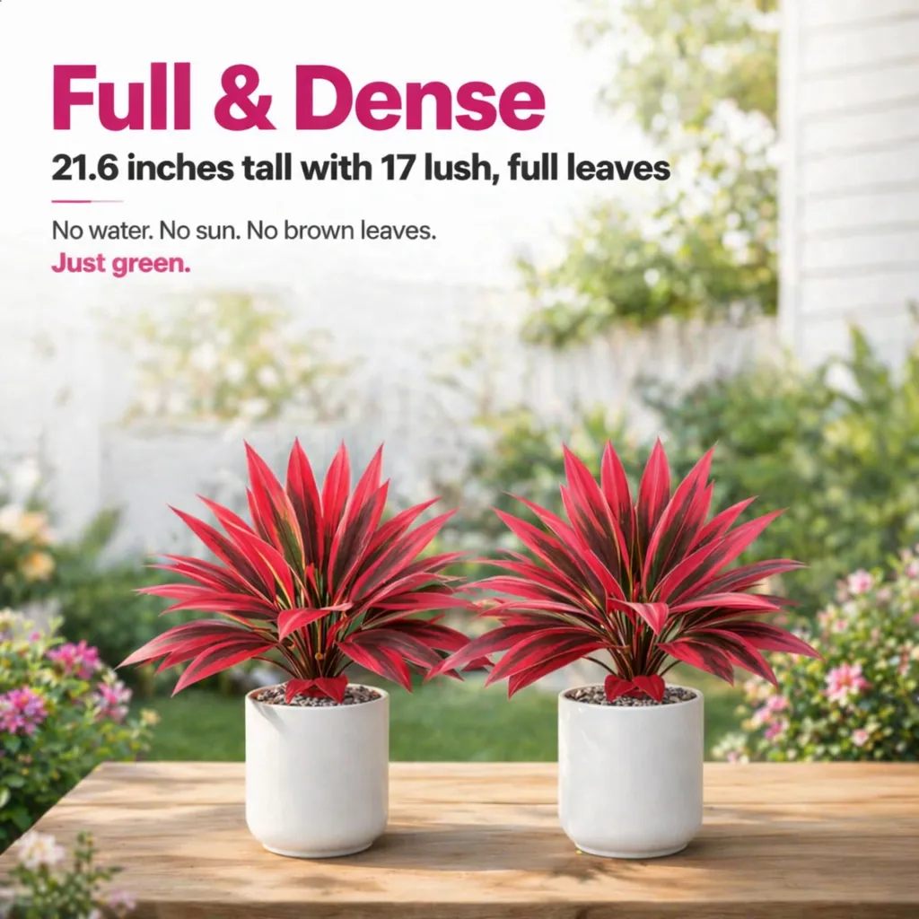 2‑Pack 21.6" Artificial Cordyline Plant - Image 9