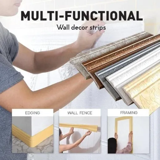 Self-Adhesive Environmental Protection 3D Wall Edging Strip (7.55 FEET/ROLL) - Image 2