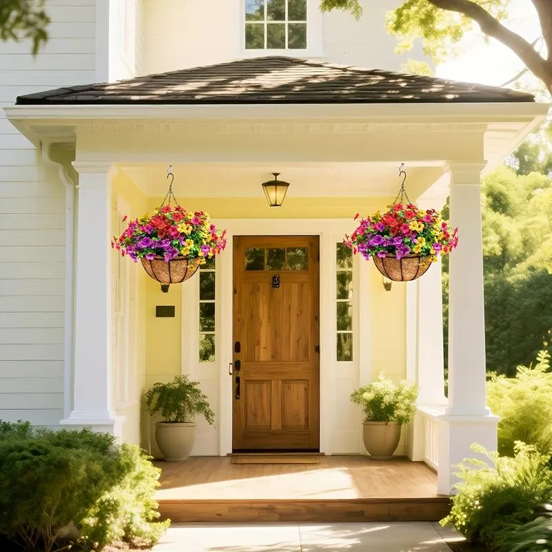 FREE SHIPPING!🔥Simulated Hanging Flower Basket 🌸No Watering💧. No Wilting. Just Perfect Blooms. - Image 16