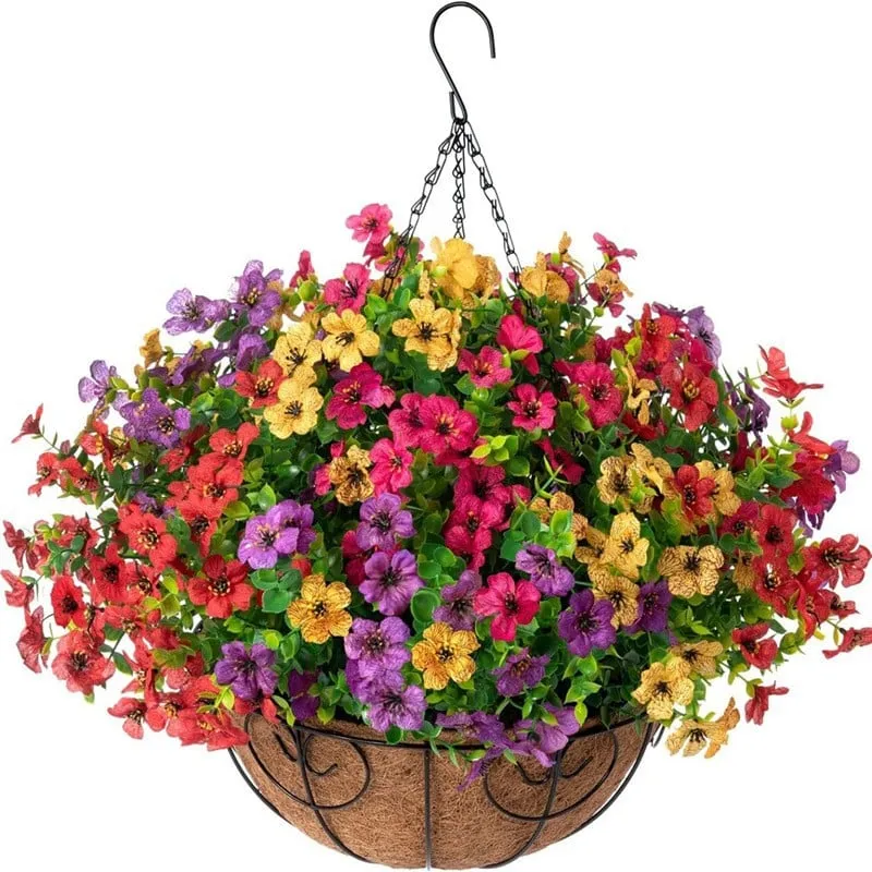 FREE SHIPPING!🔥Simulated Hanging Flower Basket 🌸No Watering💧. No Wilting. Just Perfect Blooms. - Image 20