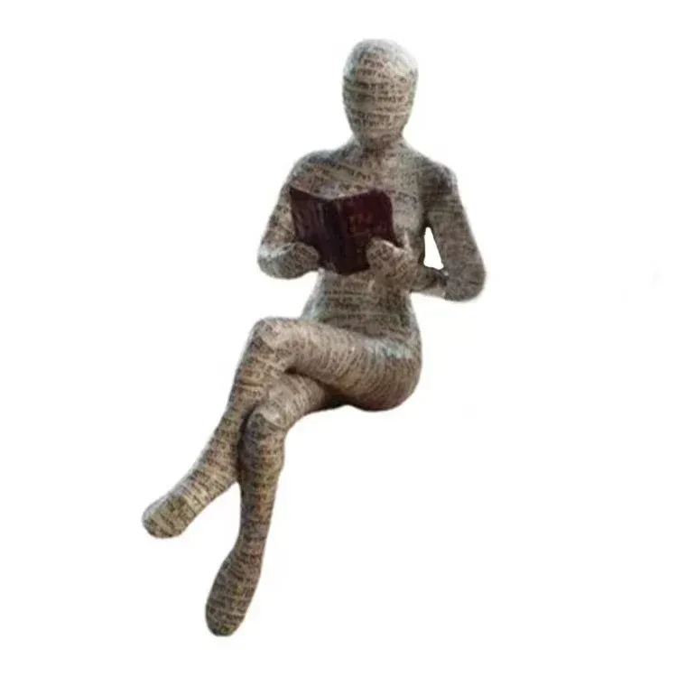 Nordic Modern Reading Woman Statue - Image 17