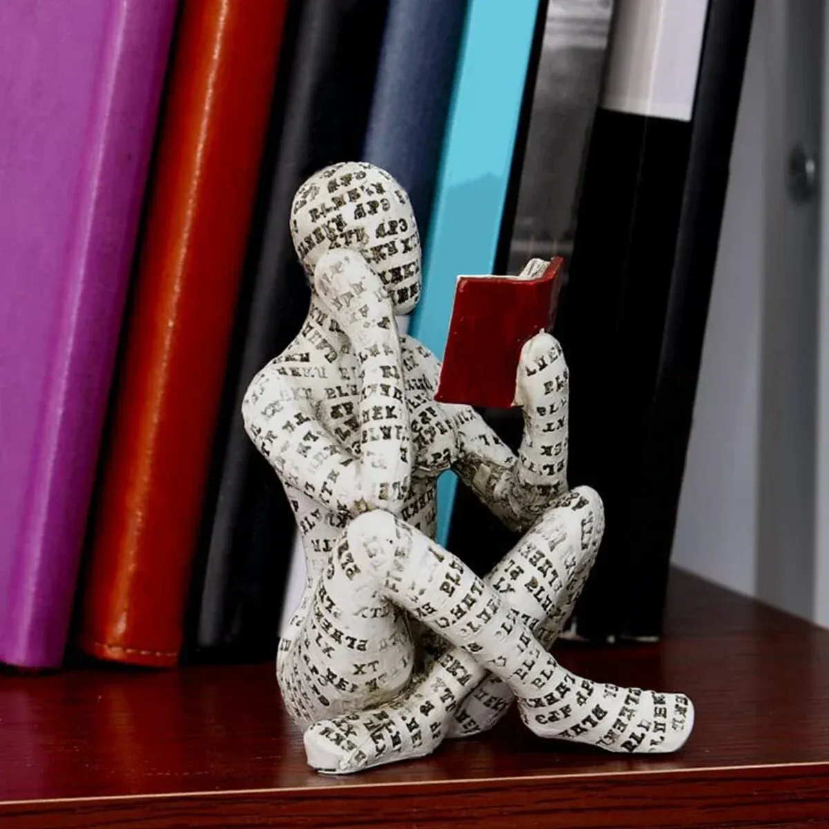 Nordic Modern Reading Woman Statue - Image 6